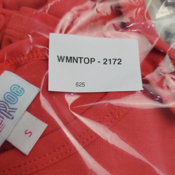 LuLaRoe Long Sleeve Midi Dress Size Small Solid Coral Pink Stretch Knit Pullover - Picture 6 of 6